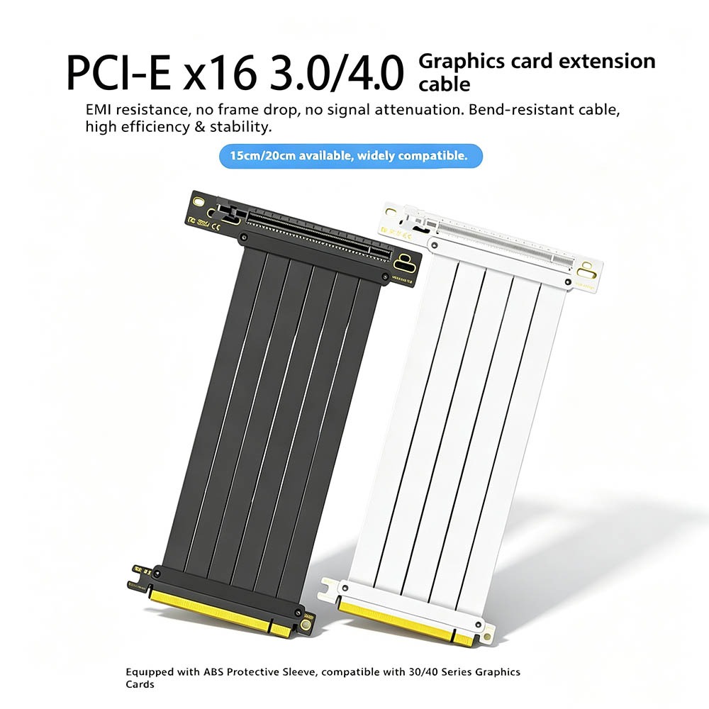 PCI‑E 4.0/3.0 X16 GPU Yükselti - Pcie 4.0 X16 Riser Cable 90 Degree incelemesi ve fiyatı